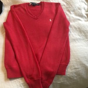 Pink polo sweater